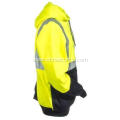 Unisex Hi Vis LimeBlack Hooded Safety Sweatshirt